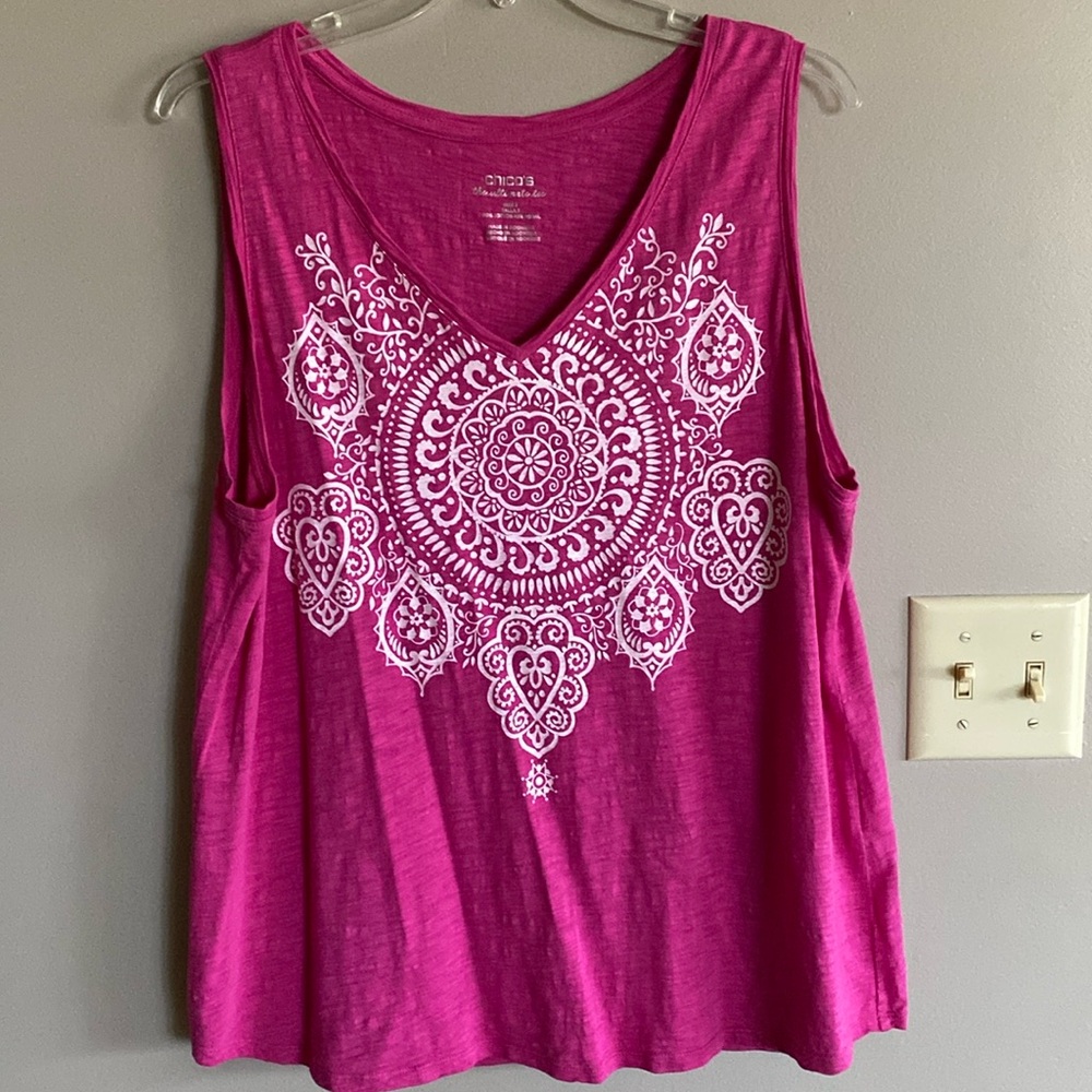Medallion Tank Chico’s sz 3